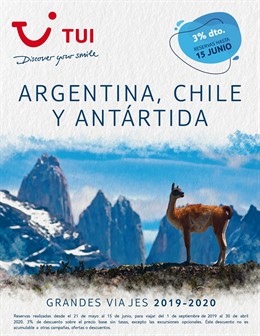 TUI aglutina en un catálogo toda su oferta en Argentina, China y Antártida
