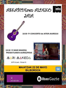 Askabide elkartearentzat dirua biltzeko kontzertu bat izango da asteazkenean, Bilbon