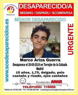 Sucesos.- Buscan a un chico de 15 años desaparecido ayer en Torrejón de la Calzada