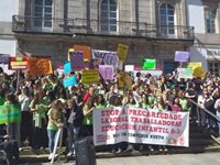 Jornada de huelga de las educadoras infantiles en Vigo por un convenio digno