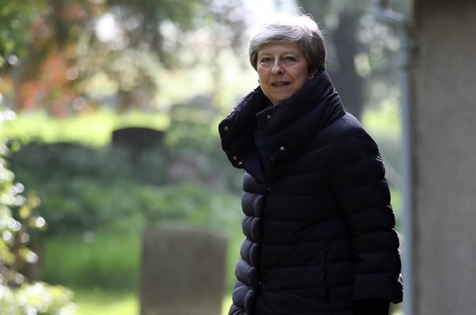 Theresa May attends Church Service in Maidenhead