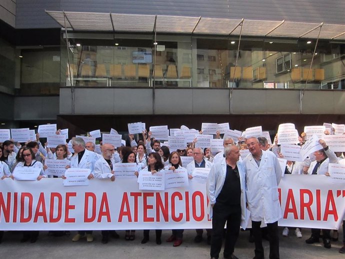 Médicos de Primaria de Vigo valoran el "éxito" de la huelga, con más del 90% de seguimiento, que el Sergas rebaja al 36%