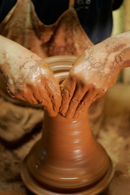 Artesano, barro, alfarero