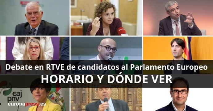 Horario y dónde ver el debate de candidatos al Parlamento Europeo en RTVE