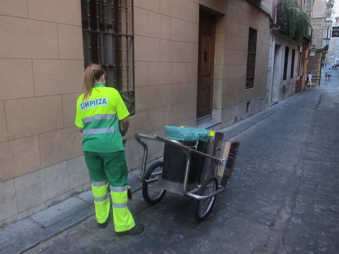 Barrendero, limpieza, trabajador, basura