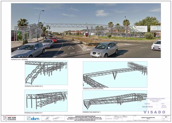 Sevilla.- San Juan licita de nuevo la pasarela ciclista de la autovía de Coria