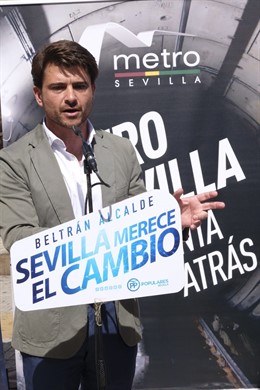 Sevilla.- 26M.- Beltrán Pérez promete ser "el alcalde que por fin lleve el metro a Sevilla Este y Pino Montano"