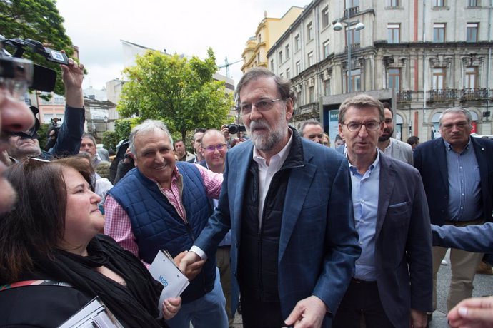 L'expresident del Govern Mariano Rajoy visita Lugo juntament amb el president de la Xunta, Alberto Núñez Feijóo