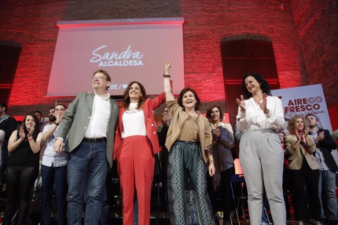 26M.-Valencia.- Carmen Calvo Asegura Que Sandra Gómez Es La "Alcaldesa Que Necesita" La Ciudad Porque "Lo Tiene Todo"