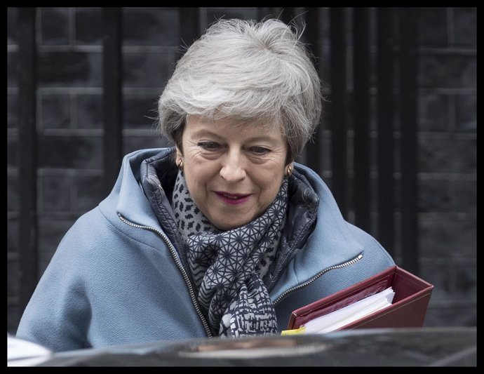 Prime Minister Theresa May leaving for PMQ\'s