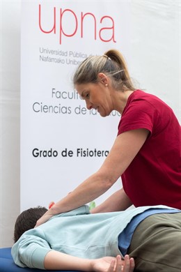 Medio centenar de estudiantes de Fisioterapia de la UPNA prestan cada curso asistencia en eventos deportivos navarros