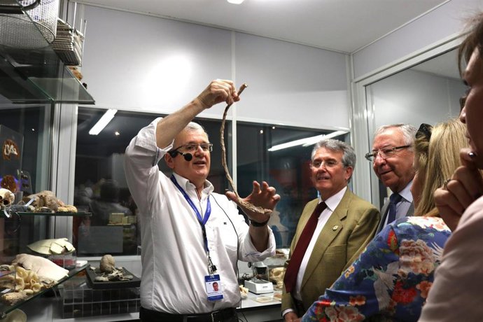 El Consejo Andaluz de Colegios de Médicos visita la exposición 'Viaje al Cuerpo Humano' del Parque de las Ciencias