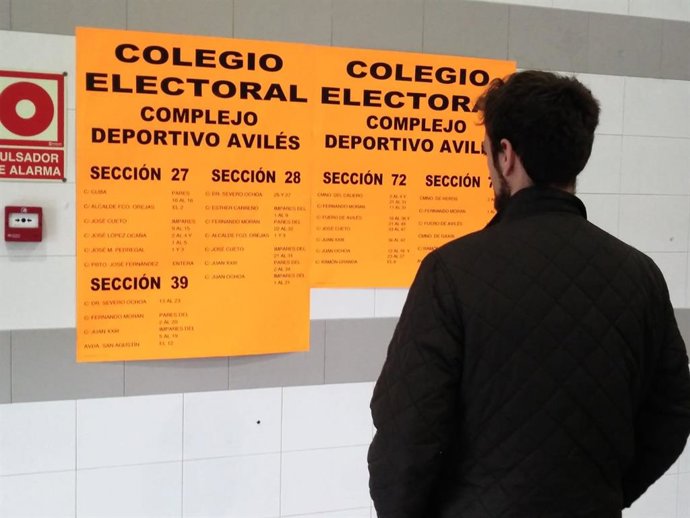 La participación n'Asturies ye del 58,66% a les 18.00 hores, 8 puntos más qu'en 2016