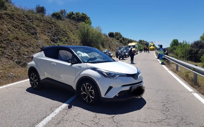Sucesos.- Muere un motorista en Guadalix de la Sierra tras chocar contra un vehículo