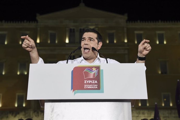 Syriza campaign for European elections in Athens