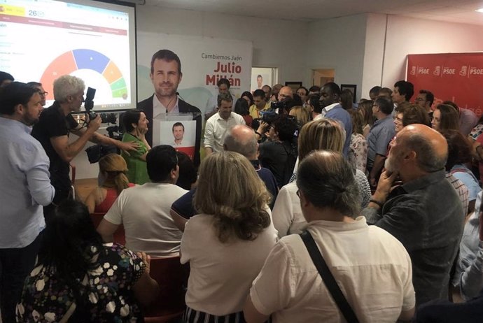 Jaén.- 26M-M.- El PSOE gana en la capital, aunque con un Ayuntamiento fragmentado abierto a posibles pactos
