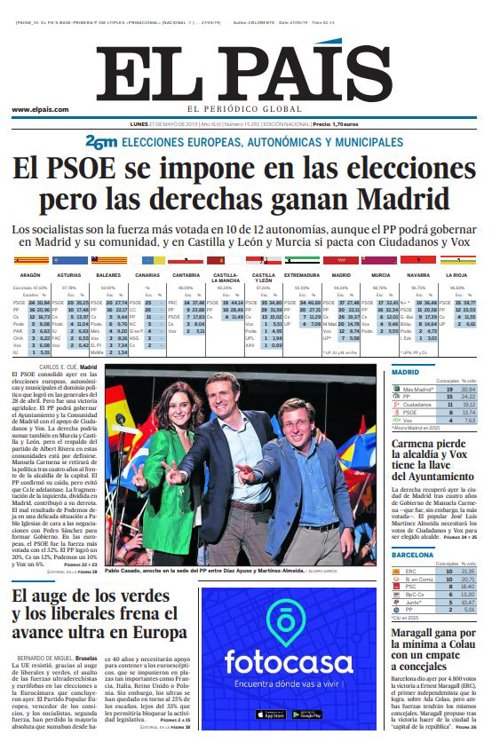 Portada El País