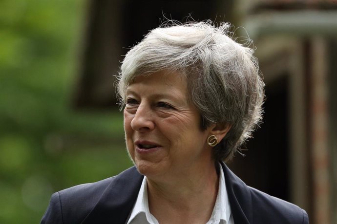 Theresa May attends Church Service in Maidenhead