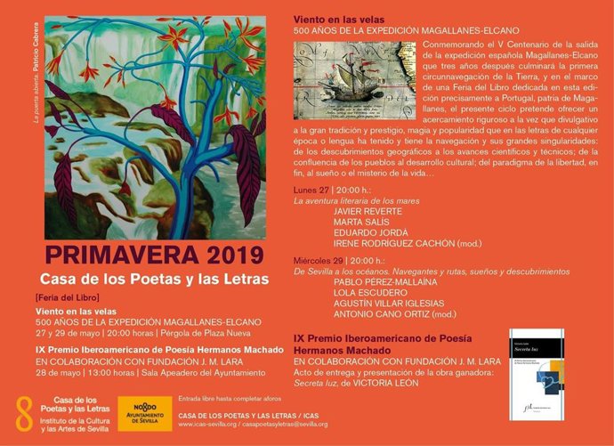Sevilla.- La Casa de los Poetas desembarca en la Feria del Libro con dos encuentros en torno a Magallanes-Elcano