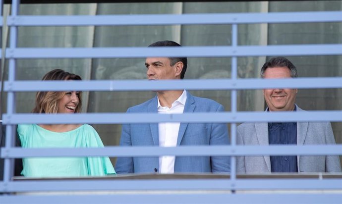 Pedro Sánchez interviene en un acto de campaña en Sevilla