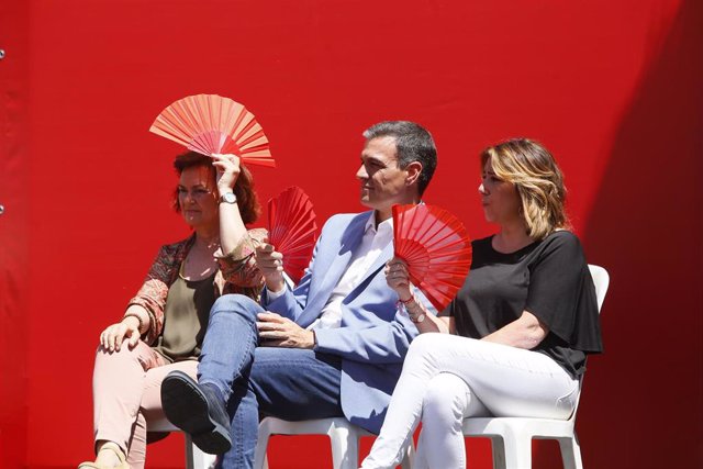 Pedro Sánchez interviene en un acto de campaña en Córdoba