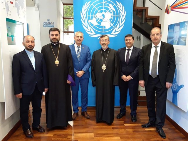 Málaga.- El representante de la Iglesia Armenia en Europa Occidental, Khajag Barsamian, visita la sede de Cifal Málaga