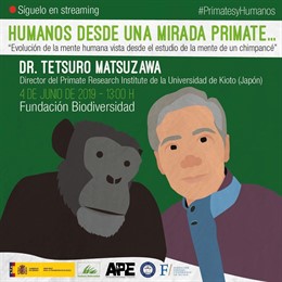 El primatólogo japonés Tetsuro Matsuzawa presentará el 4 de junio en España su estudio sobre la mente de los chimpancés