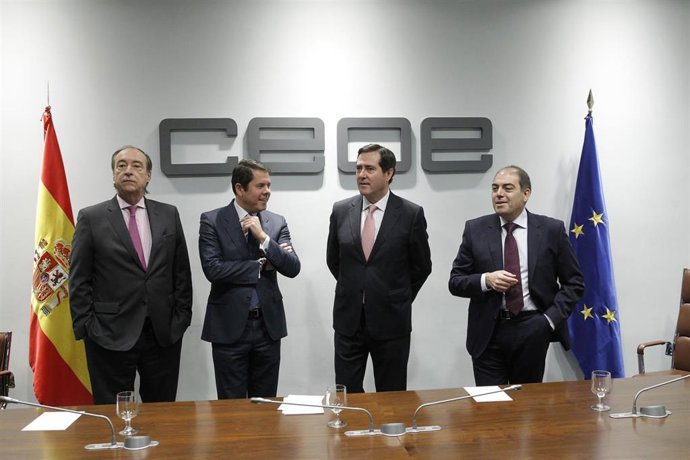Reunión de los presidentes de la CEOE y ATA, Antonio Garamendi y Lorenzo Amor