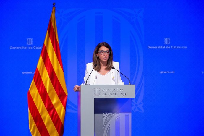 Rueda de prensa de la consellera de Presidencia de la Generalitat, Meritxell Budó,  tras el Consell Executiu