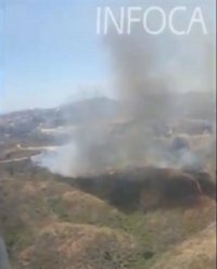 Extinguido el incendio declarado en el paraje Entrerríos de Mijas (Málaga)