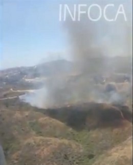 Controlado el incendio en el paraje Entrerríos de Mijas (Málaga)