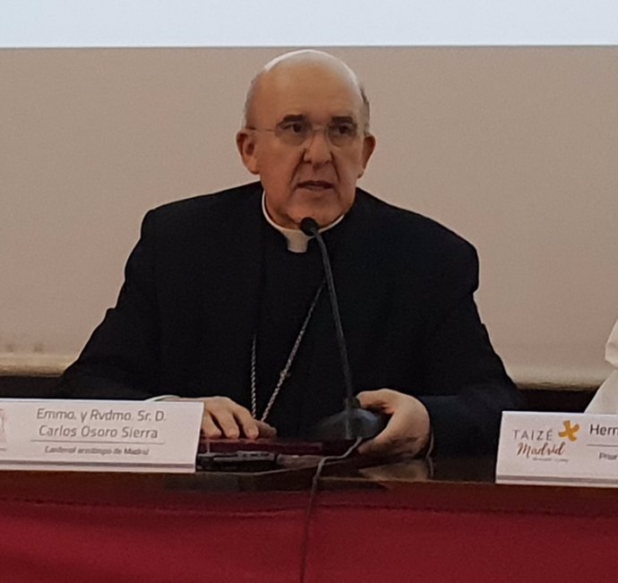 El cardenal arzobispo de Madrid Carlos Osoro durante la presentación del 'Encuen