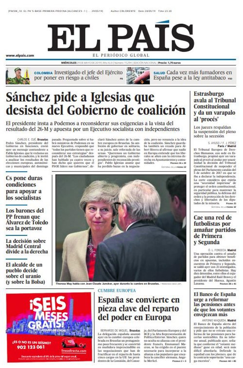 Portada El País