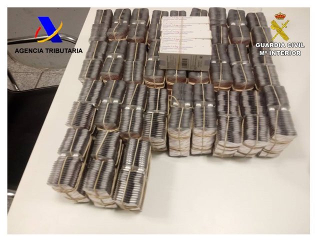 Alicante.- Sucesos.- Incautan en el aeropuerto 14.600 pastillas de un medicamento hipnótico que anula la voluntad