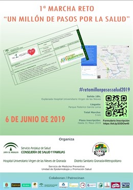 Granada.- El Hospital Virgen de las Nieves, punto de partida de la primera marcha 'Un millón de pasos por la salud'