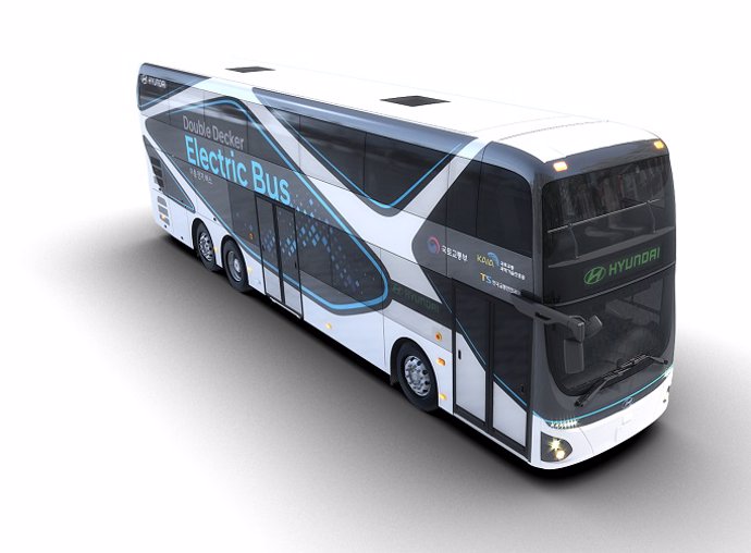 Economía/Motor.- Hyundai presenta un autobús eléctrico de dos pisos y 300 kilómetros de autonomía