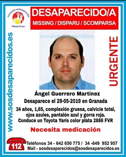 Buscan a un hombre de 34 años al que se da por desaparecido y que necesita medicación