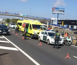 Cádiz.-Sucesos.- Fallece un Guardia Civil en un accidente en la A-7 a la altura de Los Barrios