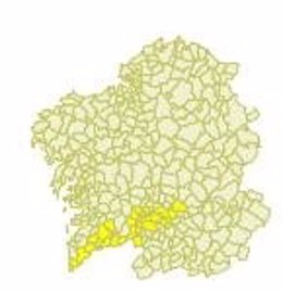 Las altas temperaturas de más de 34 y 36 mantendrán activado este sábado el aviso amarillo en zonas del sur de Galicia