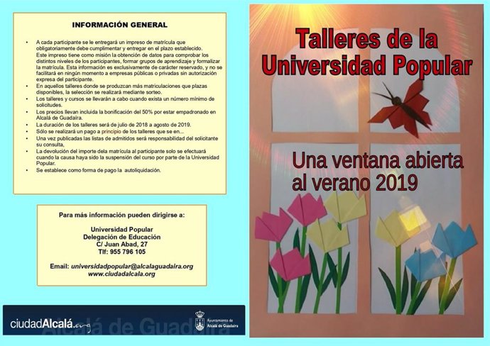 Sevilla.- Arte, tradiciones, salud y muchas alternativas en los talleres de verano de la Universidad Popular de Alcalá