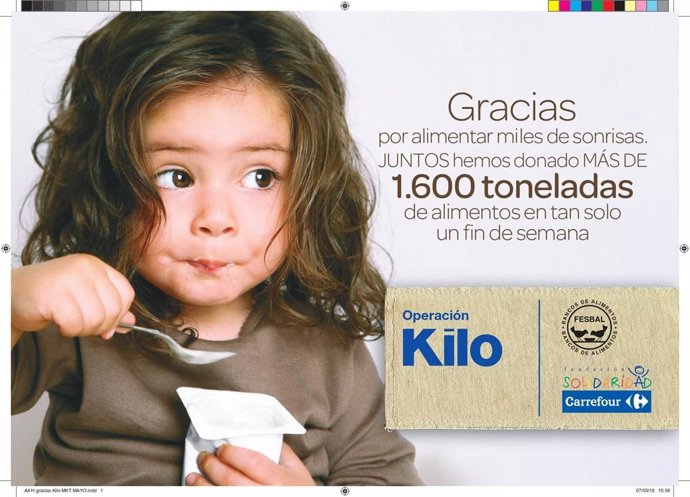 Carrefour y su Fundación donan 95.764 kg de alimentos para familias en emergenci