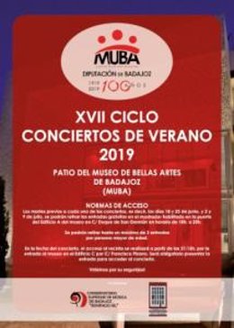 Cuatro actuaciones componen el programa del XVII Ciclo de Conciertos de Verano 2019 del Museo de Bellas Artes de Badajoz