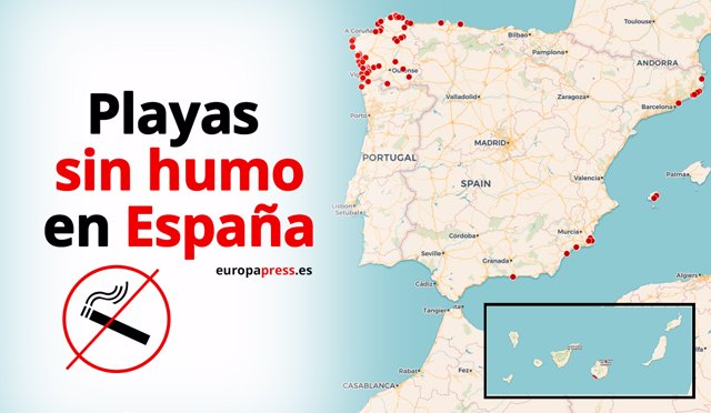Las playas sin humo de España en las que no se puede fumar