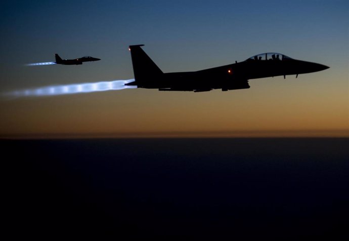 Cazas F-15E estadounidenses sobre el norte de Irak