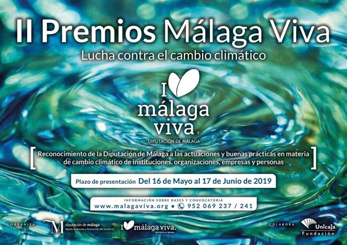 Málaga.- La Diputación de Málaga convoca premios para reconocer buenas prácticas en la lucha contra el cambio climático