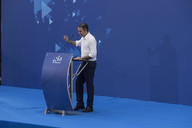 Greek opposition leader EU elections campaign in Athens
