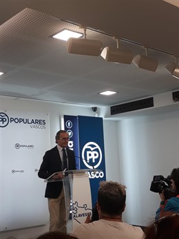 PP vasco no "colaborará" con PNV si obstaculiza un gobierno de Navarra Suma o apoya un Estatuto soberanista en Euskadi