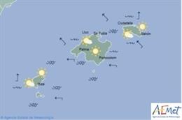 Predicción meteorológica para este lunes 3 de junio en Baleares: temperaturas en ligero ascenso