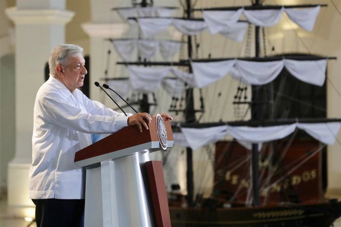 Mexican President press conference in Veracruz