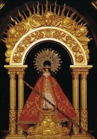 Ofrenda del Racing a la Bien Aparecida tras lograr el ascenso